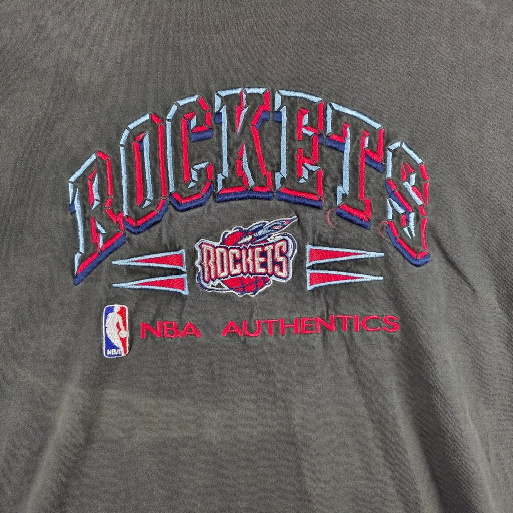 Vintage Houston Rockets Logo Athletic NBA Shirt Mens XL Faded Black Embroidered - Picture 2 of 8